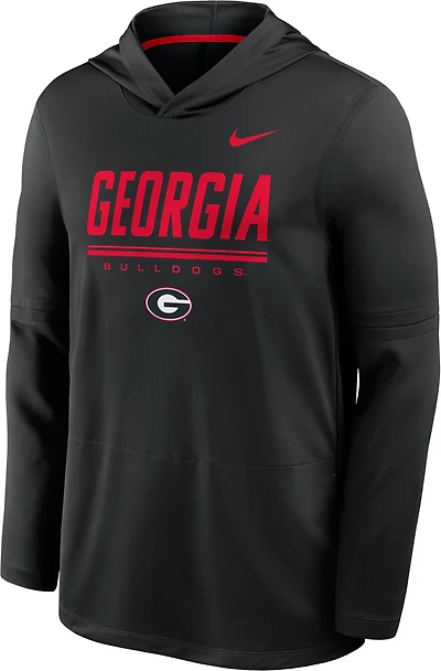 Nike Georgia Bulldogs 2026 Sideline Lightweight Long Sleeve Hooded Dri-FIT Top