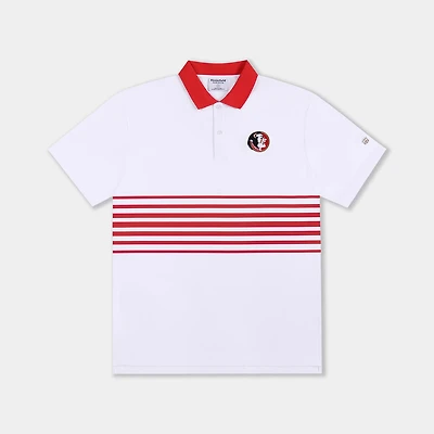Homefield Men's Florida State University Vault Mascot Striped Chest Golf Polo Shirt