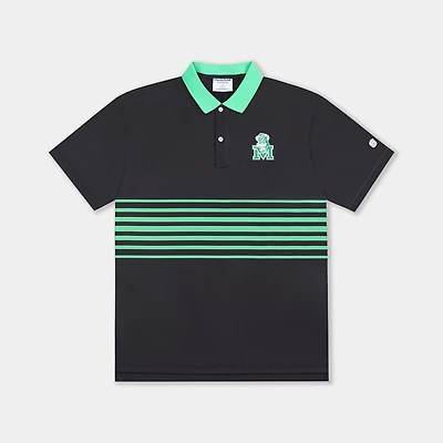 Homefield Men's Marshall University Sailor Mascot Striped Chest Golf Polo Shirt