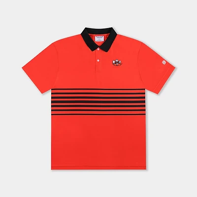 Homefield Men's Texas Tech University Vault Mascot Striped Chest Golf Polo Shirt