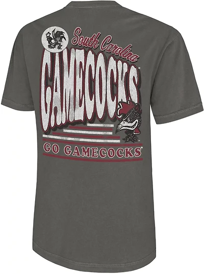 WILDCAT RETRO Men's University of South Carolina Go Gamecocks Bubble Letters Comfort Colors T-shirt