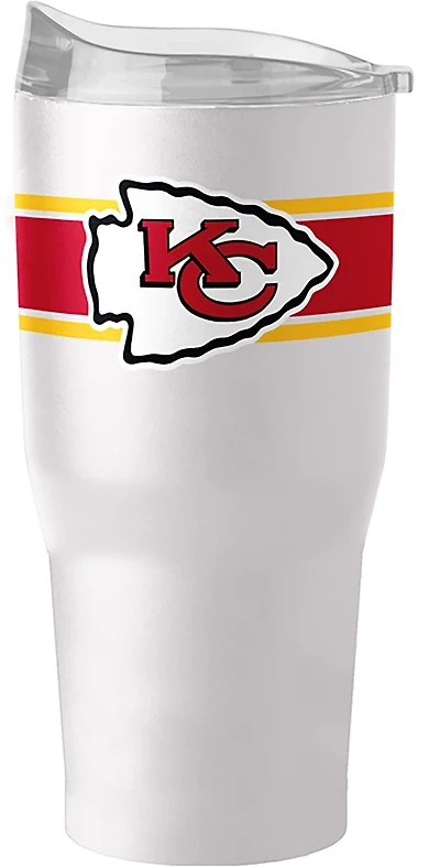 Logo Brands Kansas City Chiefs Stripe 30 oz Powder Coat Tumbler