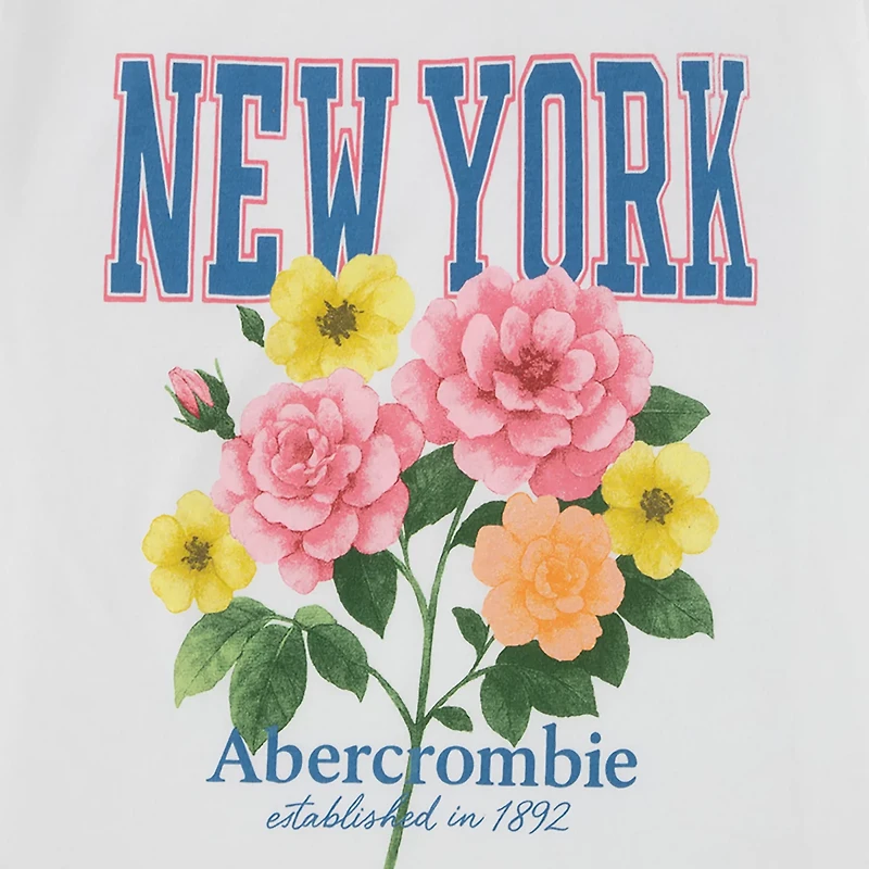 Abercrombie & Fitch Girls' New York Flower T-shirt