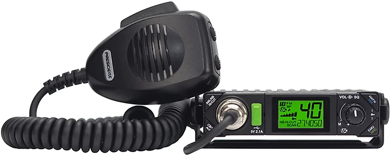 Petra President Bill III FCC 40-Channel 12V Am/FM Weatherband Ultracompact CB Radio with P-Channels and NRC