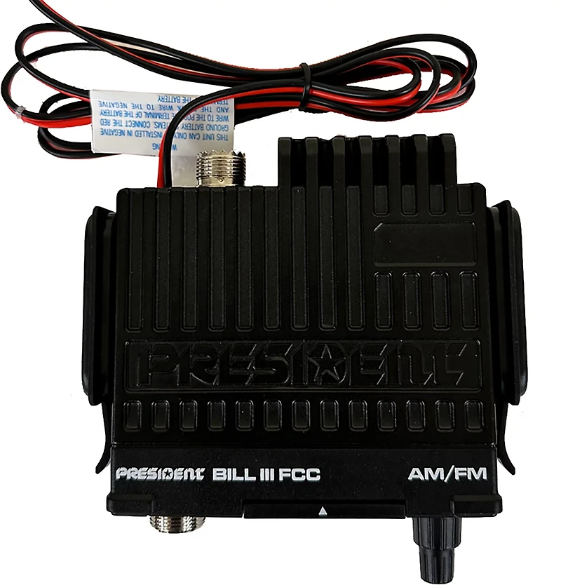 Petra President Bill III FCC 40-Channel 12V Am/FM Weatherband Ultracompact CB Radio with P-Channels and NRC