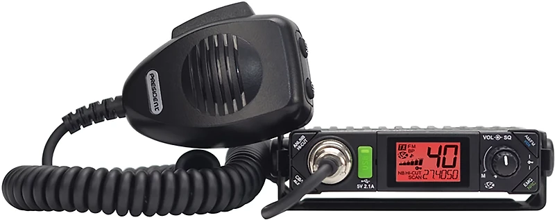 Petra President Bill III FCC 40-Channel 12V Am/FM Weatherband Ultracompact CB Radio with P-Channels and NRC