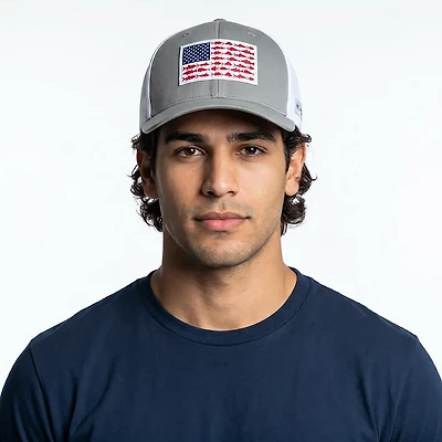 Columbia Sportswear Men's PFG Mesh Fish Flag Ball Cap