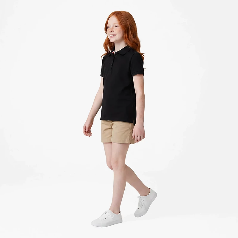 French Toast Girls' Polo Shirt with Picot Collar