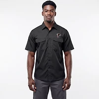 Antigua Men's Atlanta Falcons Game Day Woven Fishing Shirt