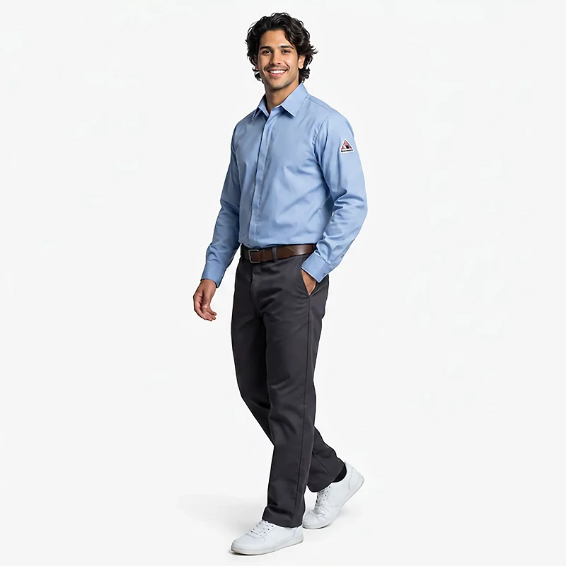 Bulwark Men's Concealed Gripper Work Shirt