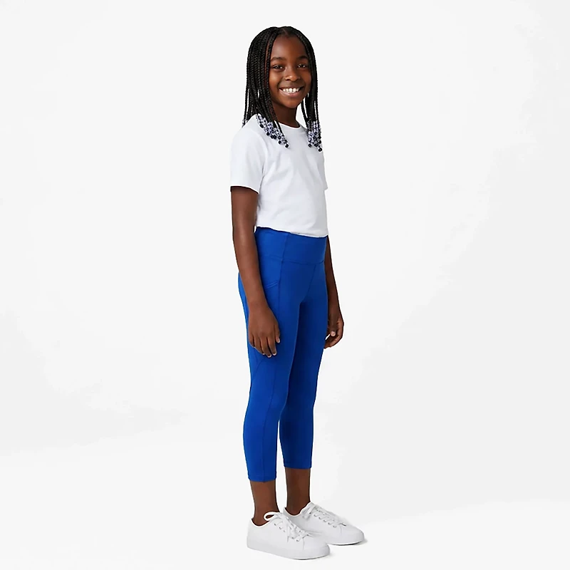 BCG Girls' Training Solid 7/8 Pocket Leggings