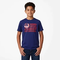 BCG Boys' Americana Baseball Flag Graphic Short Sleeve T-shirt