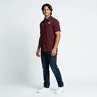 Antigua Men's Texas A&M University Kickoff Woven Short Sleeve Fishing Shirt