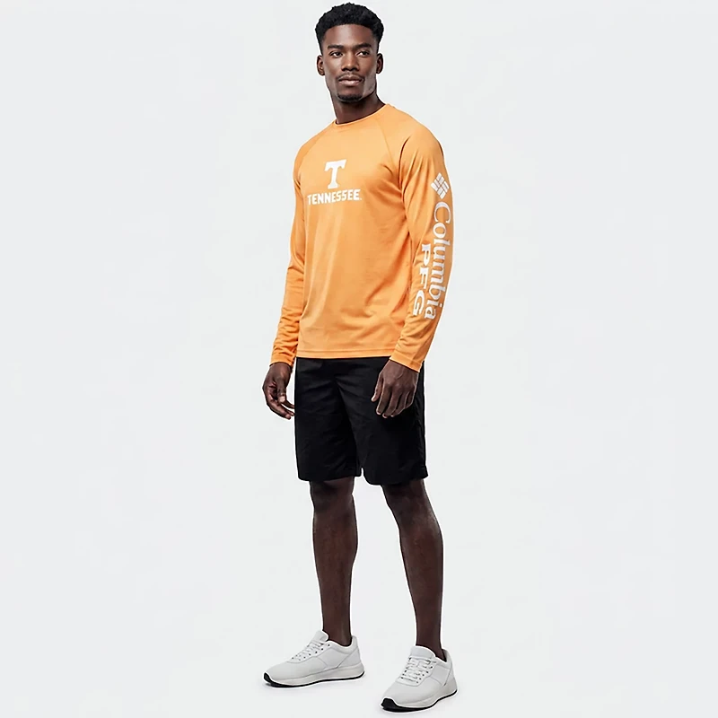 Columbia Sportswear Men's University of Tennessee PFG Terminal Tackle Heather Long Sleeve Shirt