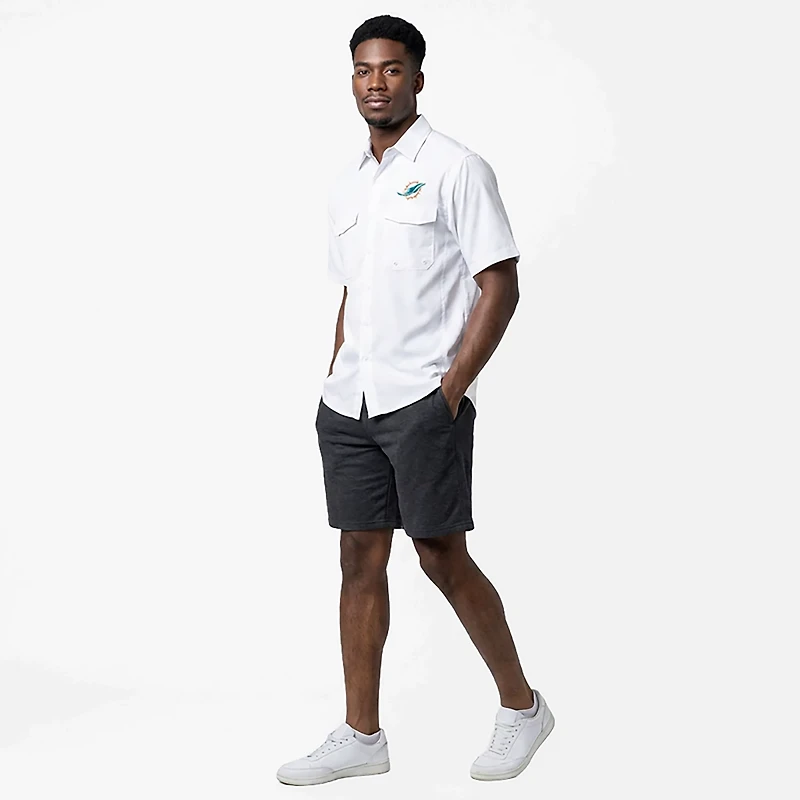 Antigua Men's Miami Dolphins Game Day Woven Shirt
