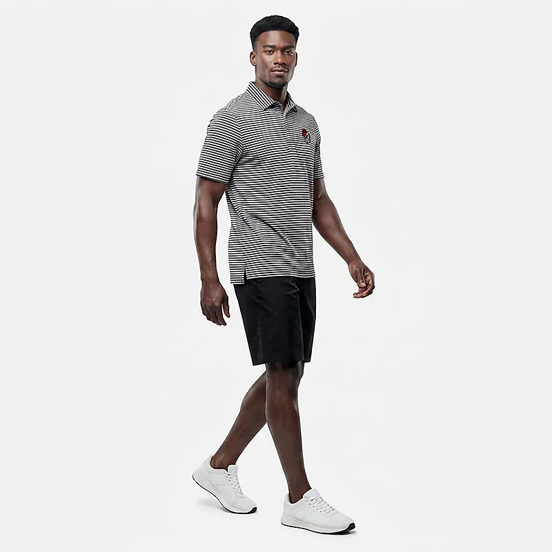 Cutter Buck Georgia Bulldogs Virtue Eco Pique Stripe Recycled Polo
