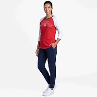 Nike /White St Louis Cardinals Knockout Arch 3/4-Sleeve Raglan Tri-Blend T-Shirt