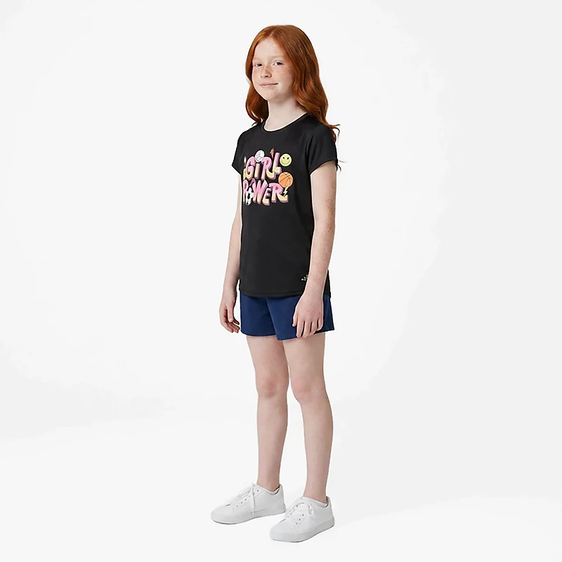 BCG Girls' Training Turbo Girl Power Graphic Short Sleeve T-shirt