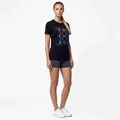 Realtree Women's Mirrored Deer pattern Short Sleeve T-shirt