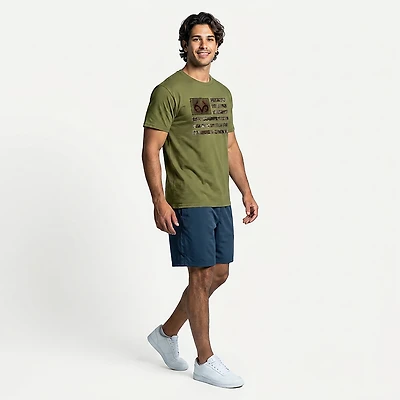 Realtree Men's Apx Horizontal Flag Short Sleeve T-shirt