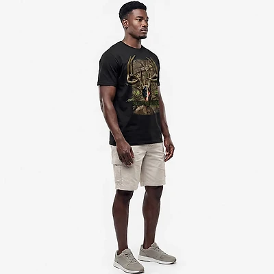 Realtree Men's Euro Flag Apx Short Sleeve T-shirt