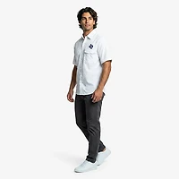 Antigua Men's Texas Rangers Game Day Woven Short Sleeve Fishing Shirt