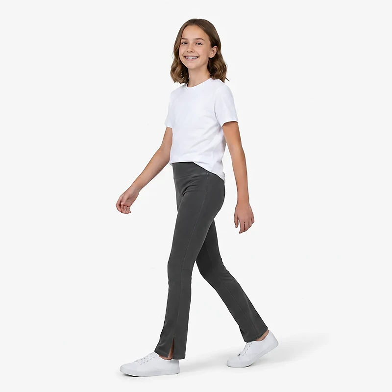 BGC Girls' Wash Flare Slit Leggings