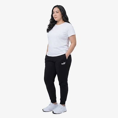 PUMA Women's Essential Small No. 1 Logo Comfort High-Waist Fleece Sweatpants