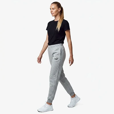 PUMA Women's Essential Small No. 1 Logo Comfort High-Waist Fleece Sweatpants