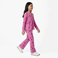 BCG Girls' 4-6X AOP Heart Rib 2-Piece Set