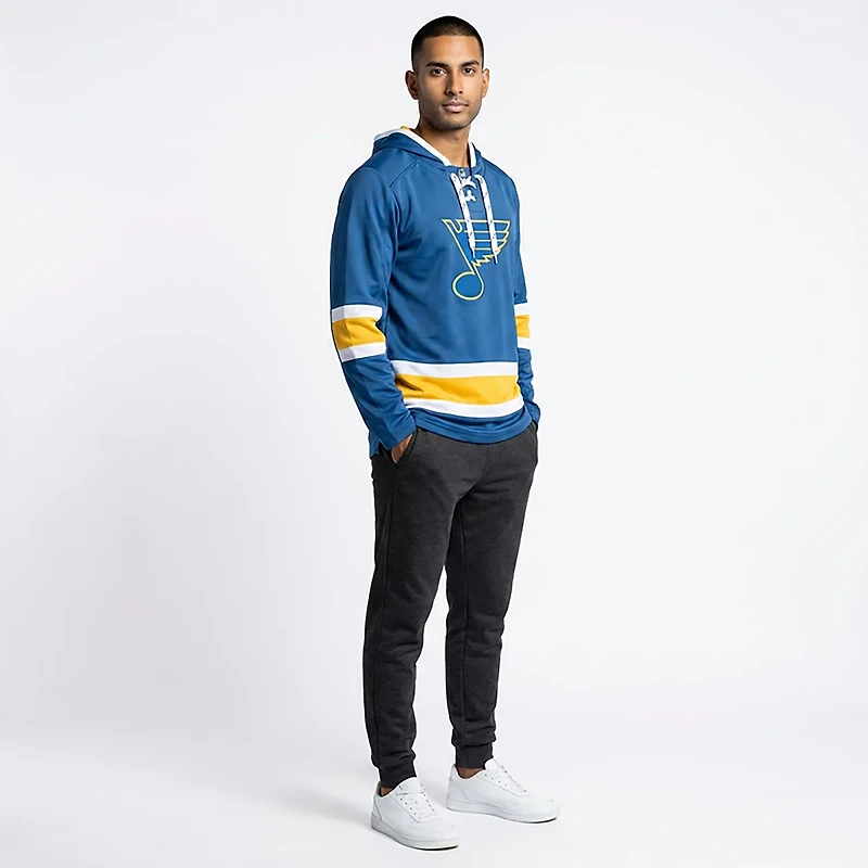 Fanatics Men's St. Louis Blues Prime Time Fleece Lace Up Hoodie