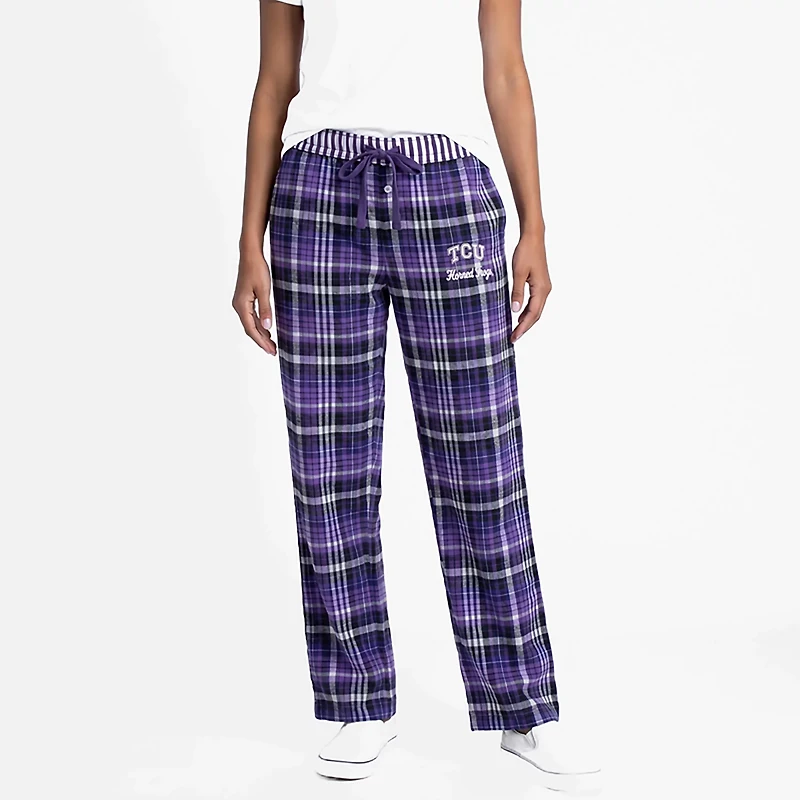 College Concepts Women's TCU Laney Plaid Pants