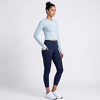 Fanatics Light Chicago Cubs Studio Fitted Long Sleeve Gym Top