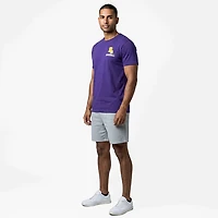 Image One Men's LSU Tigers Baseball Card Mascot Short Sleeve T-shirt