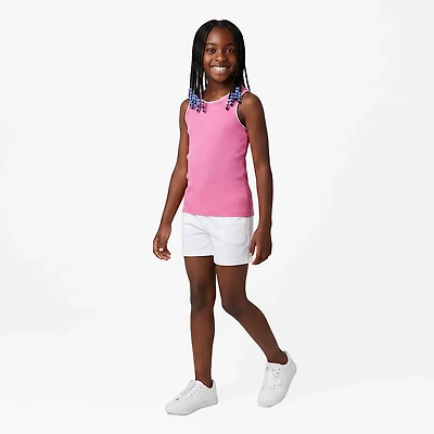 BCG Girls' Blanket Stitch Rib Tank