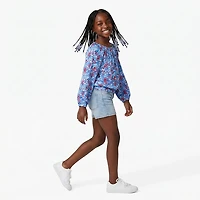 BCG Girls' Puff Sleeve Cinched T-shirt Dress