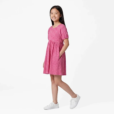 BCG Girls' Puff Sleeve Printed Dress