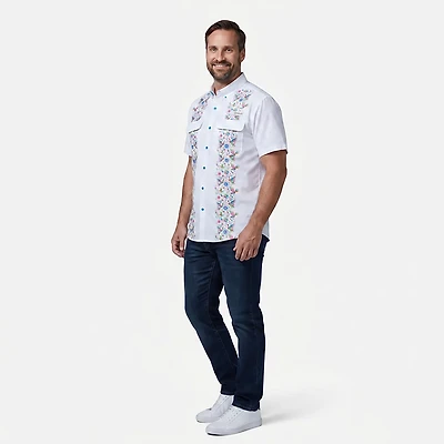 Magellan Outdoors Men's Laguna Madre Flores Button-Up Fishing Shirt