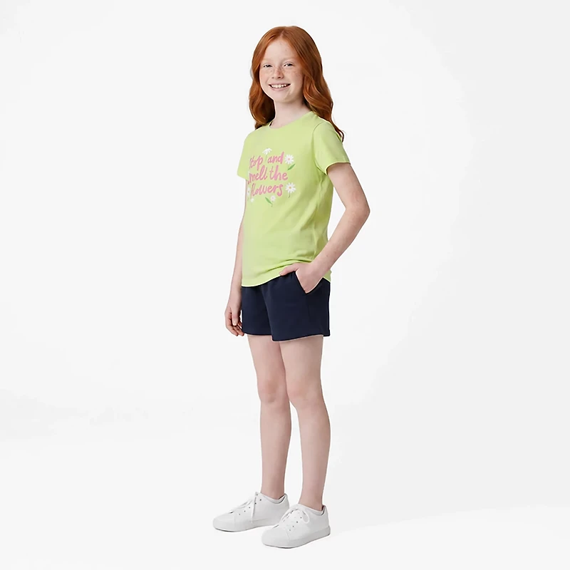 BCG Girls' Lifestyle Cotton Smell Flowers T-shirt