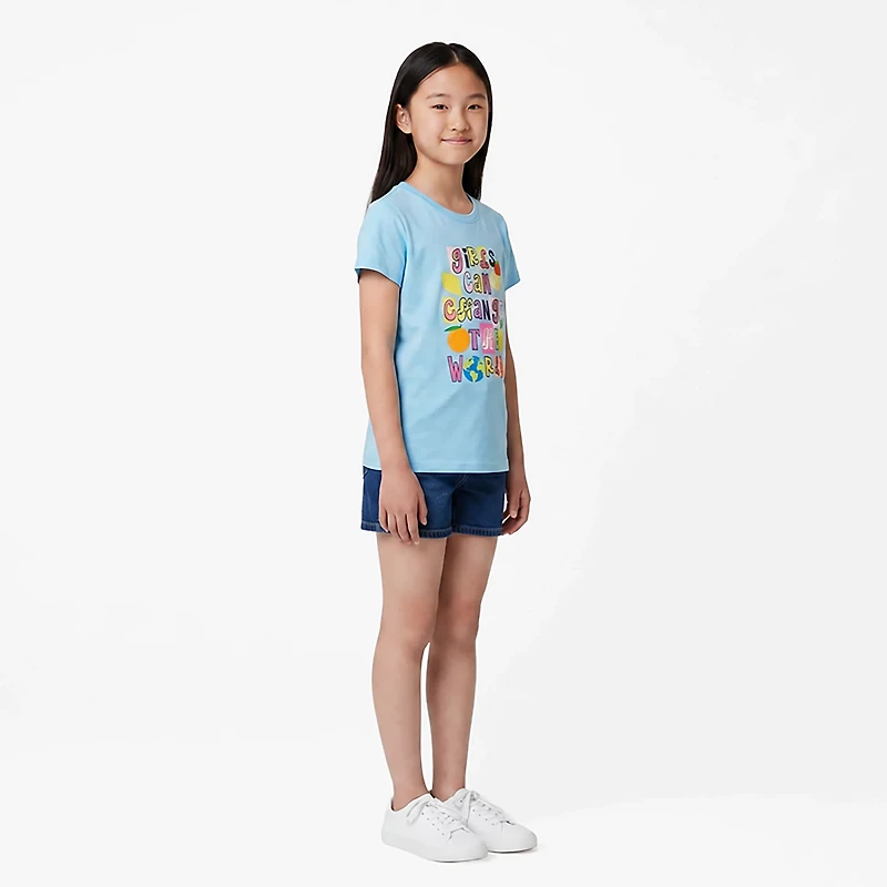 BCG Girls' Lifestyle Cotton Funky World T-shirt