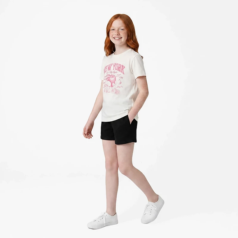 BCG Girls' Cotton Boxy Graphic T-shirt