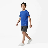 BCG Boys' Run Grid Mesh Spring Short Sleeve T-shirt