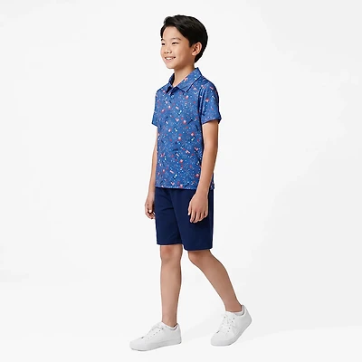 BCG Boys' 4-7 Golf Patriotic Print Polo Shirt Set