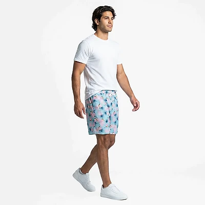O'Rageous Men's Floral Leaf Printed E Boardshorts with Solid Waistband 8 in.