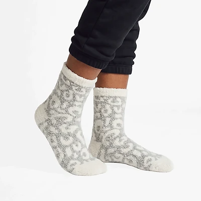 Magellan Outdoors Women's Leopard Lodge Crew Socks