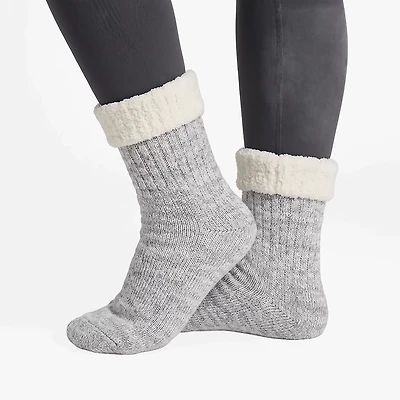 Magellan Outdoors Women's Foldover Heather Lodge Crew Socks