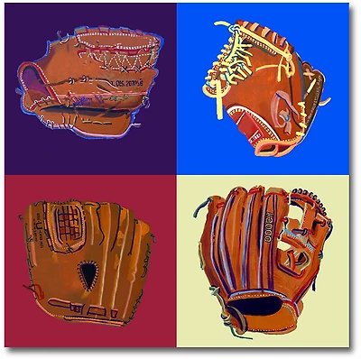 Courtside Market Four Gloves Color 30 x 30 in. Gallery-Wrapped Canvas