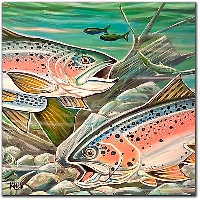 Courtside Market Todd Laslo Trouts Studio Series 30 x 30 in. Gallery-Wrapped Canvas