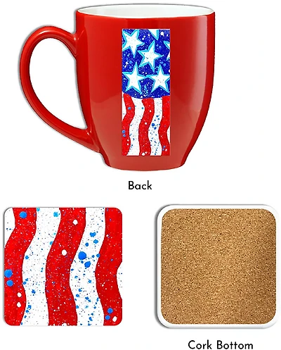 Courtside Market Robert Holton God Bless America Studio Series 16 oz. Mug and Coaster Set