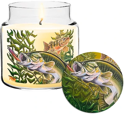 Courtside Market Todd Laslo Bass Studio Series 16 oz. Soy Wax Candle with Wooden Lid